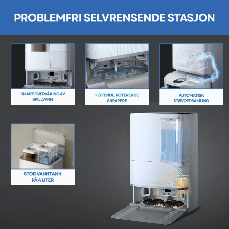 3 i 1 Støvsuger og Mopperobot