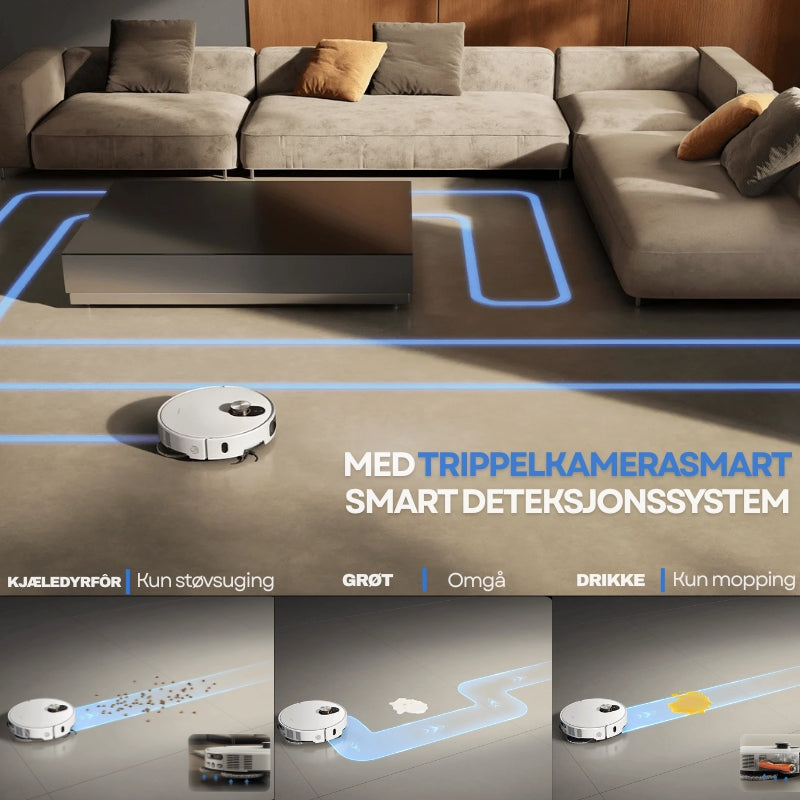 3 i 1 Støvsuger og Mopperobot